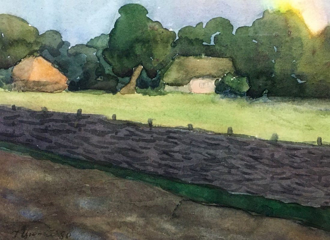 Watercolor painting Landscape with a rainbow Tsyupka Ivan Kirillovich - 7