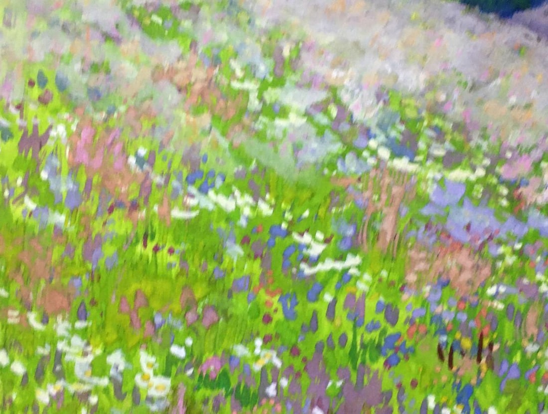 Watercolor painting Flower field Ivan Kirillovich Tsyupka - 4