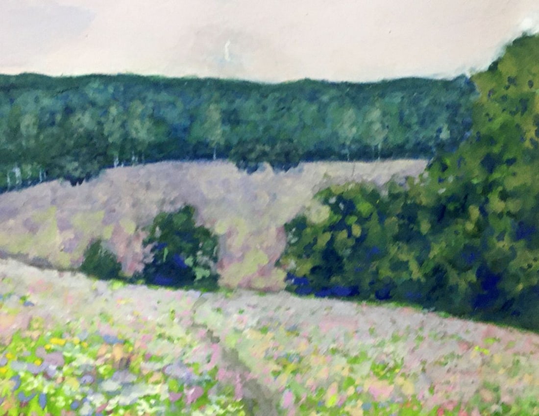 Watercolor painting Flower field Ivan Kirillovich Tsyupka - 7