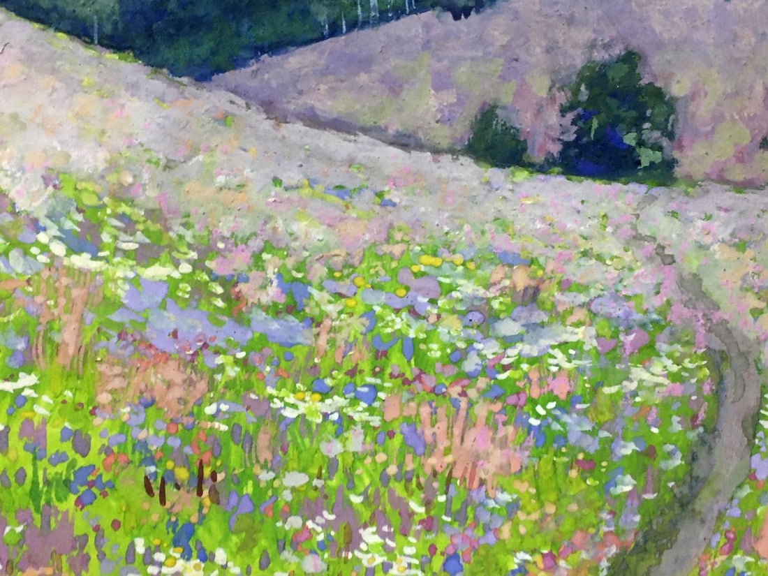 Watercolor painting Flower field Ivan Kirillovich Tsyupka - 8