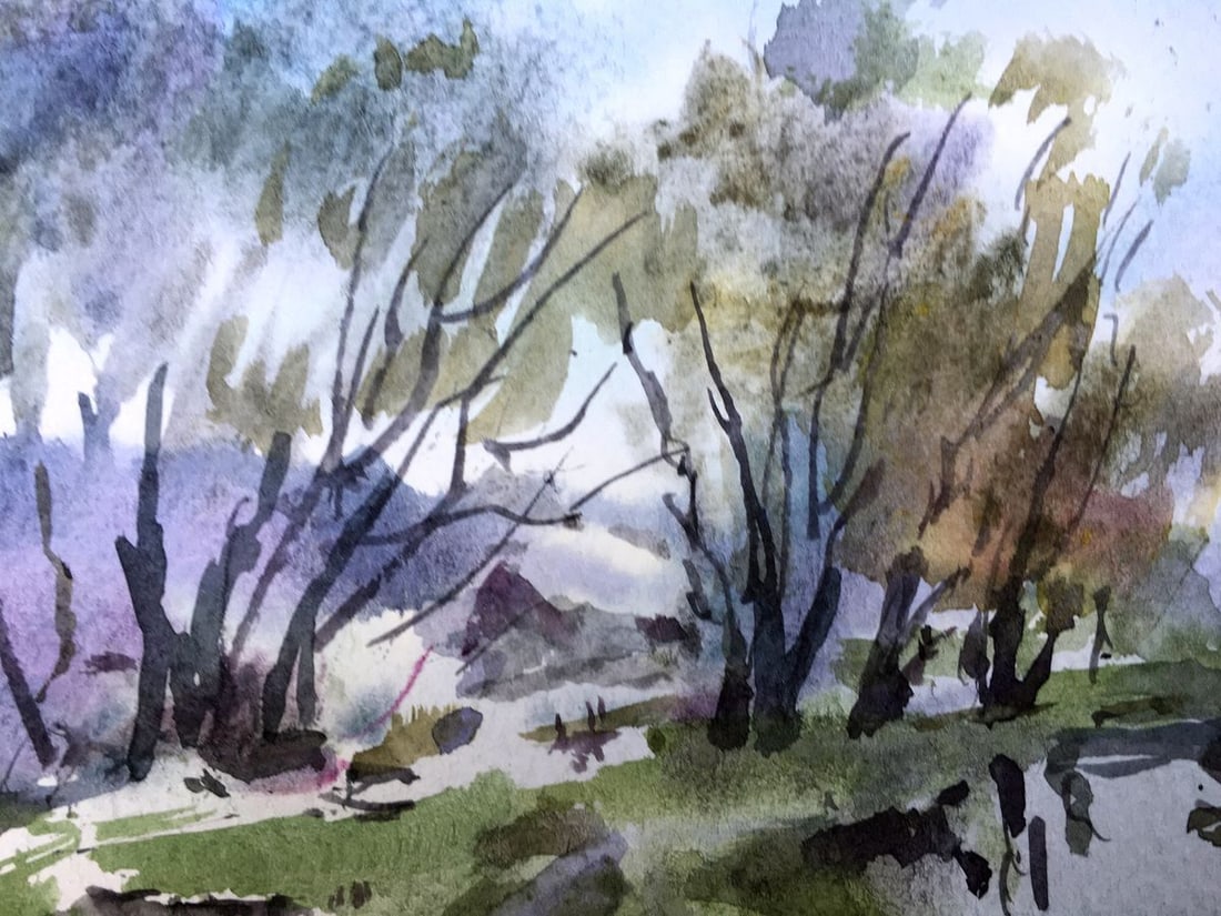 Watercolor painting After the rain Viktor Mikhailichenko - 2