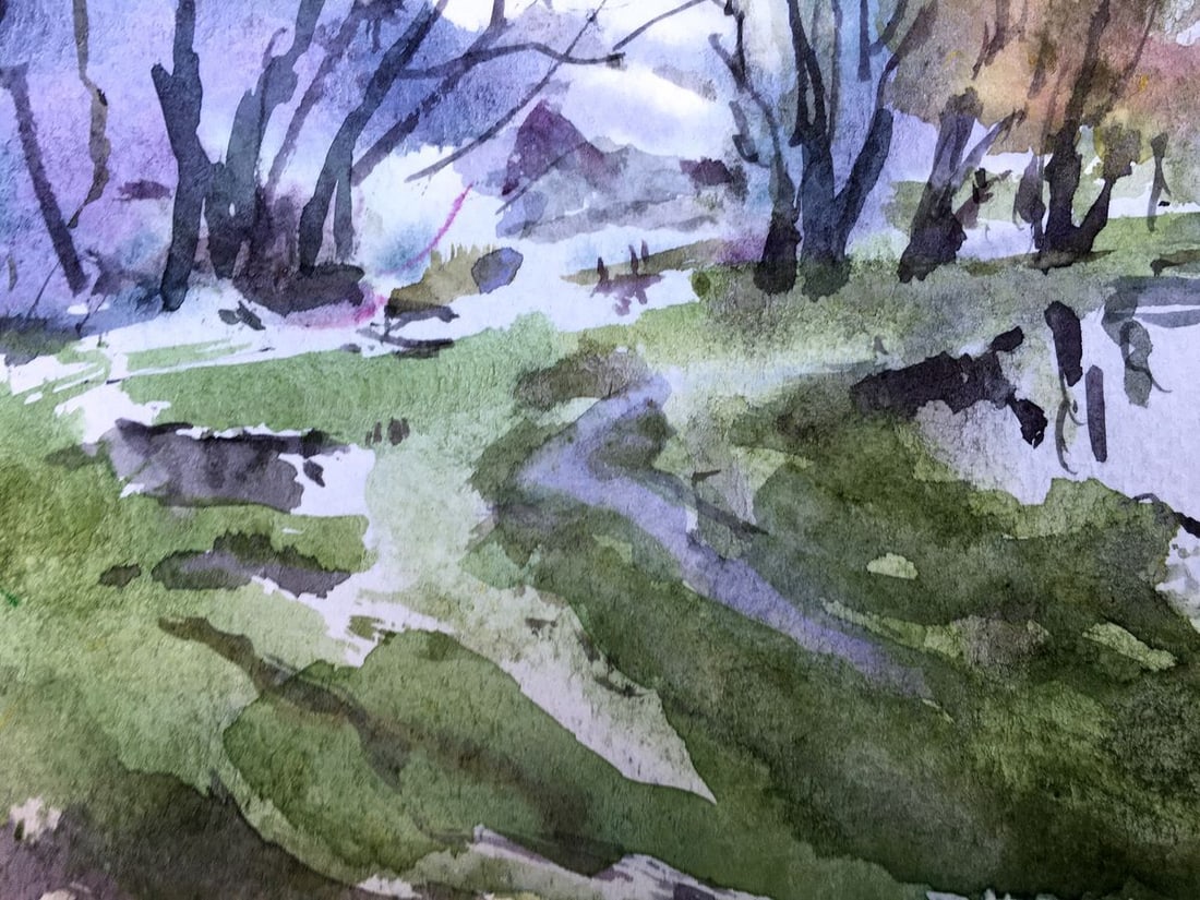 Watercolor painting After the rain Viktor Mikhailichenko - 3