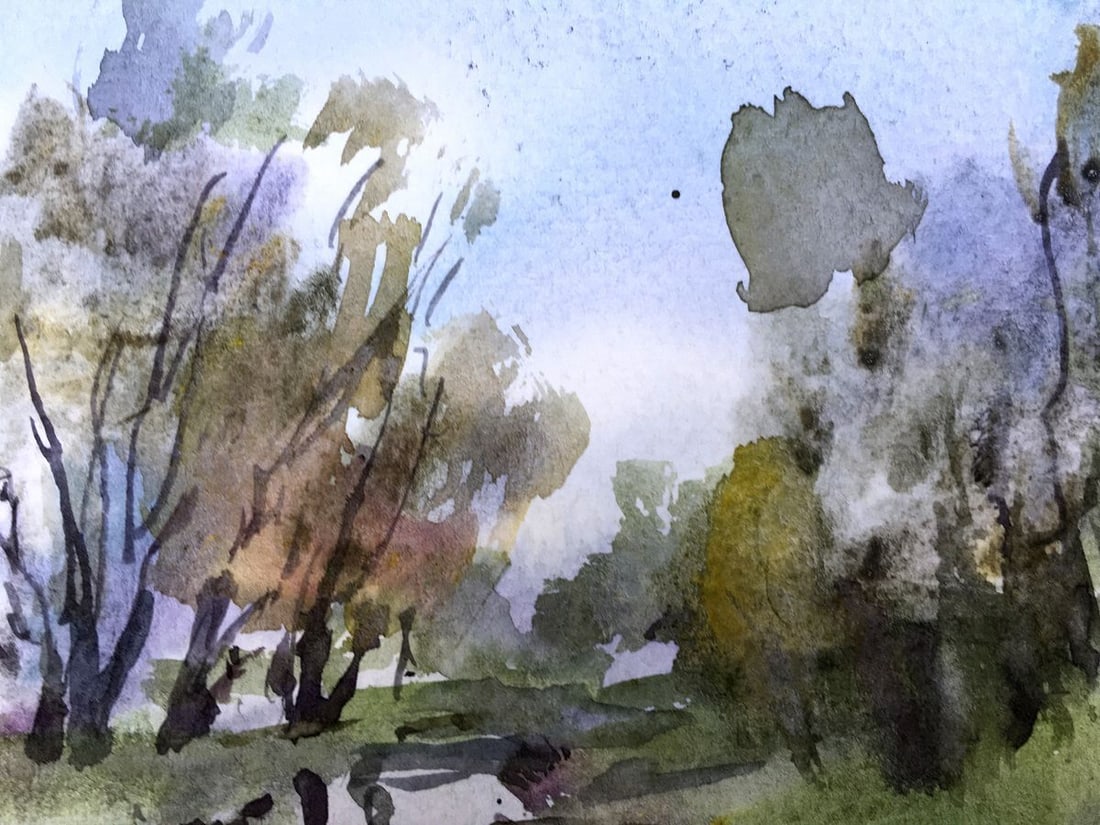Watercolor painting After the rain Viktor Mikhailichenko - 4