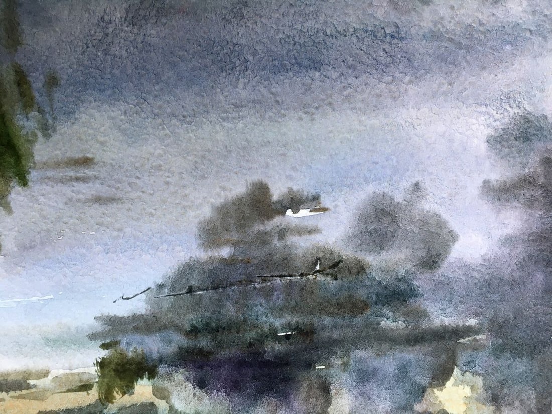 Watercolor painting Before the rain Viktor Mikhailichenko - 3
