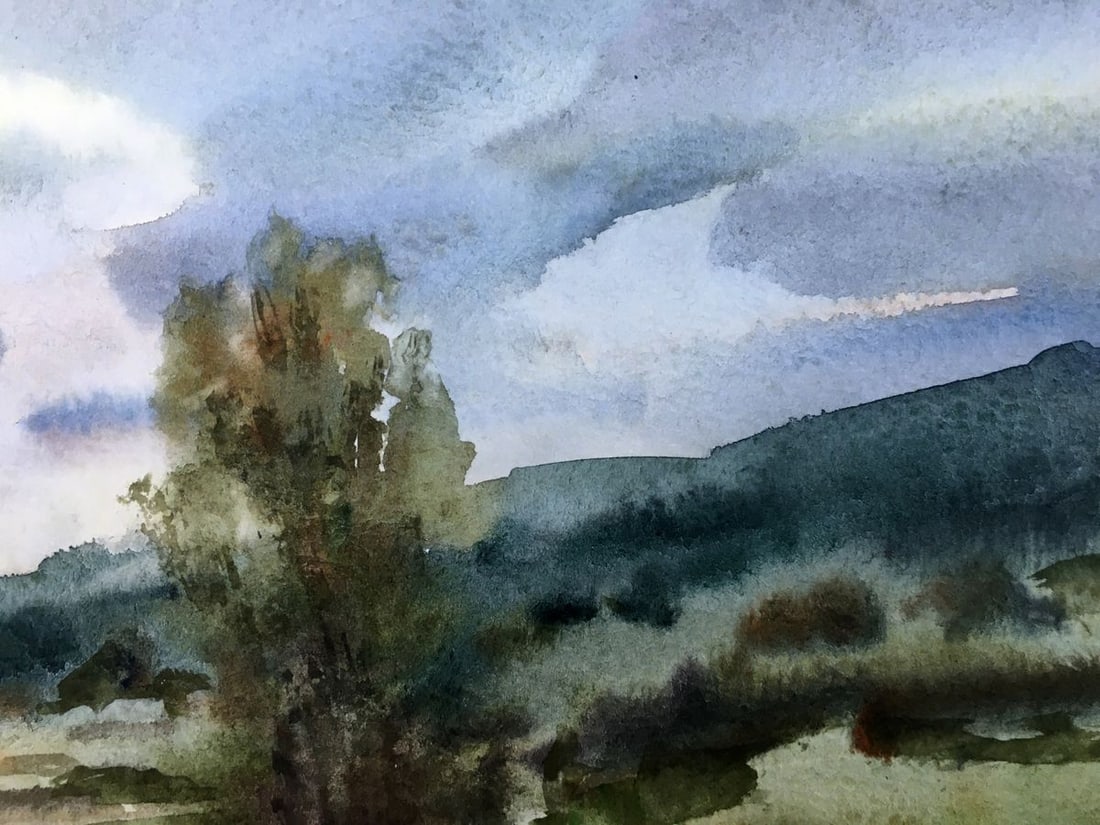 Watercolor painting Before the rain Viktor Mikhailichenko - 4
