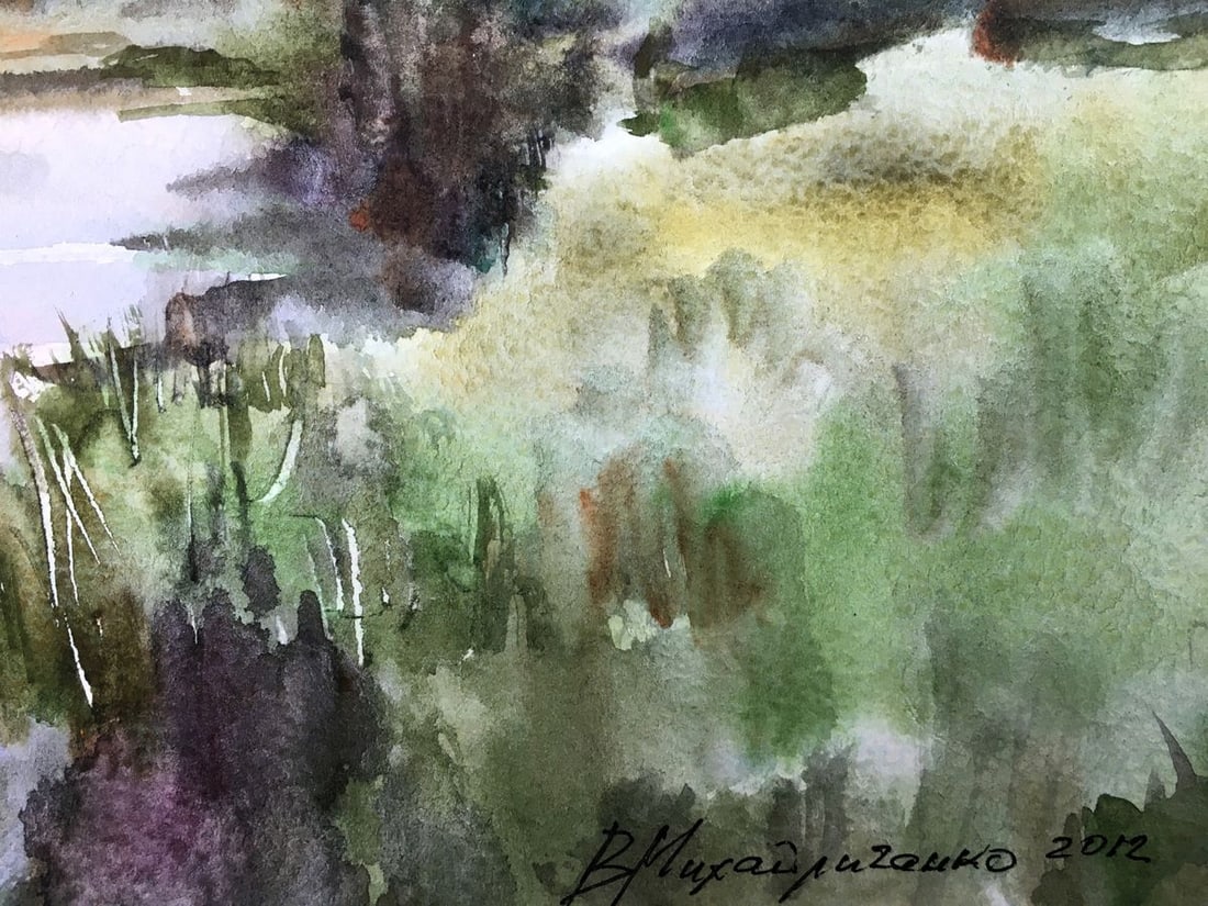 Watercolor painting Before the rain Viktor Mikhailichenko - 5