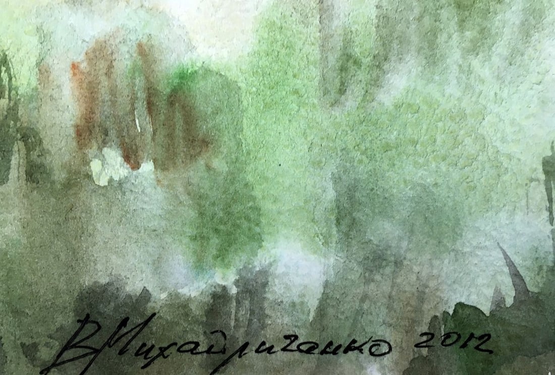 Watercolor painting Before the rain Viktor Mikhailichenko - 6