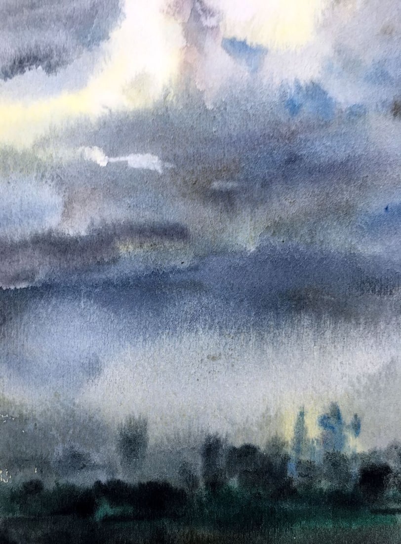 Watercolor painting After a thunderstorm Viktor Mikhailichenko - 3