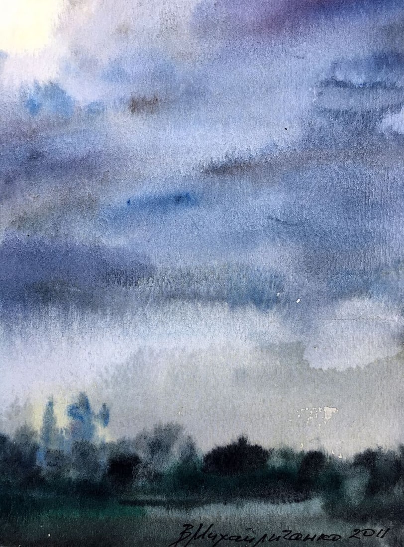 Watercolor painting After a thunderstorm Viktor Mikhailichenko - 5