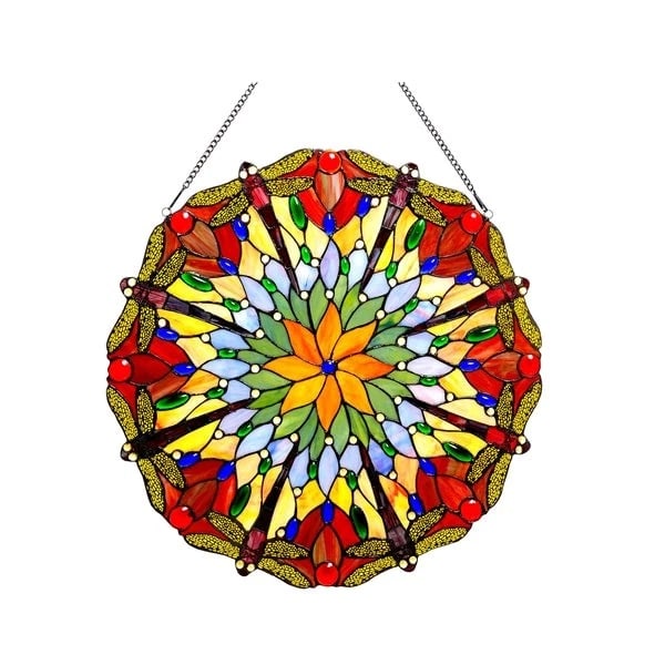 24" Glass Dragonfly Window Hanging Panel Suncatcher - 2