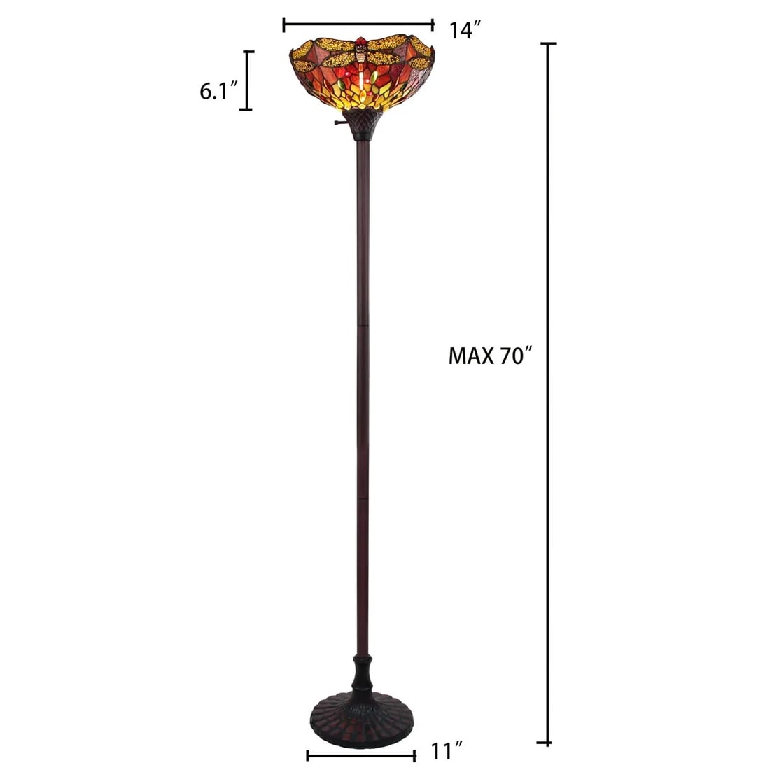 69.49" Stained Glass Floor Lamp - 6