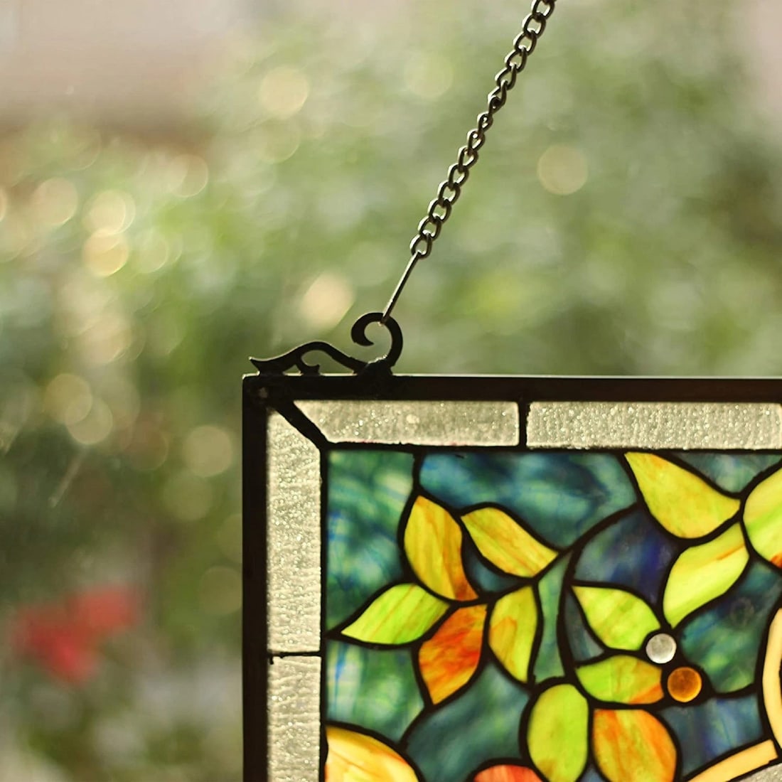 32" Stained Glass Window Hanging Panel Suncatcher - 2