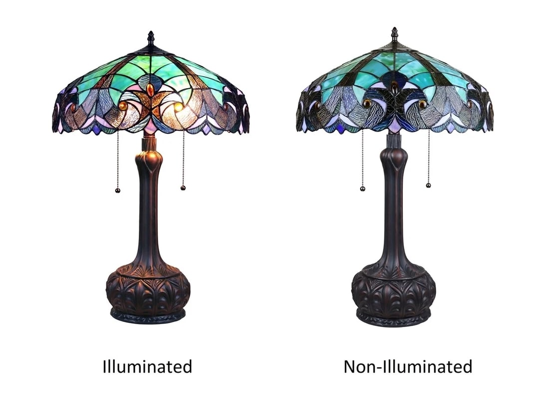 25.78" Stained Glass Table Lamp - 7