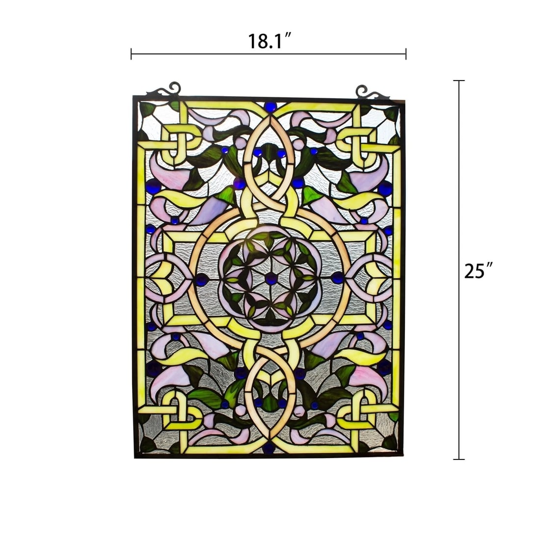 25" Stained Glass Window Hanging Panel Suncatcher - 4