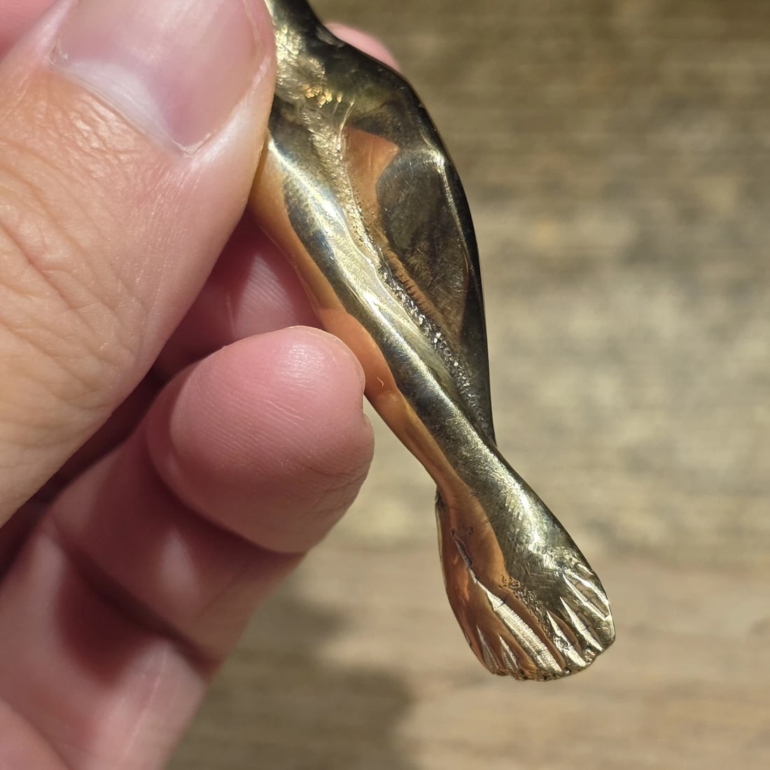 5" Brass Lady Bottle Opener Art Nouveau Style Figural Barware: Solid brass figural bottle opener featuring a reclining lady form with integrated opener at the top. The design is inspired by Art Nouveau and early 20th-century novelty barware, roughly 1890s-1930s,