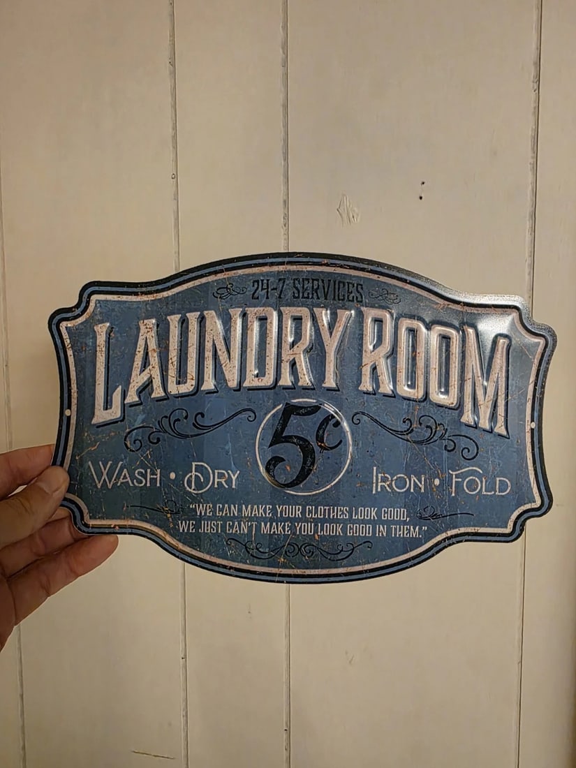 Metal Laundry Room Sign - 6
