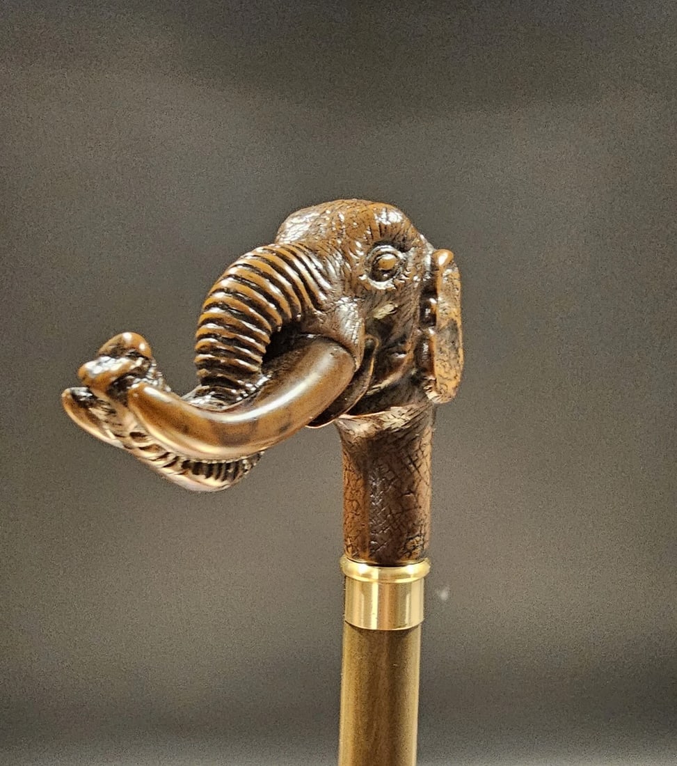 36" Elephant Walking Stick Cane - 7