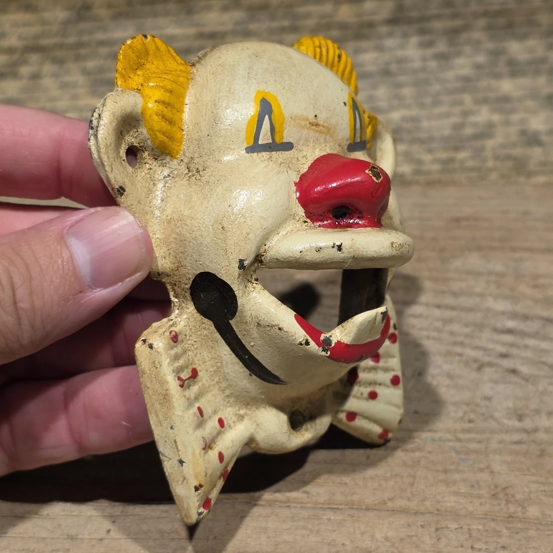 Cast Iron wall mount folk art Clown Beer Bottle Opener (1 of 11)