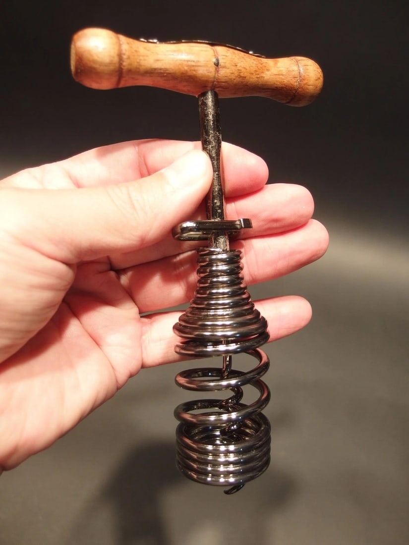 Spring Assisted Direct Pull Corkscrew Wine Bottle Opener - 7