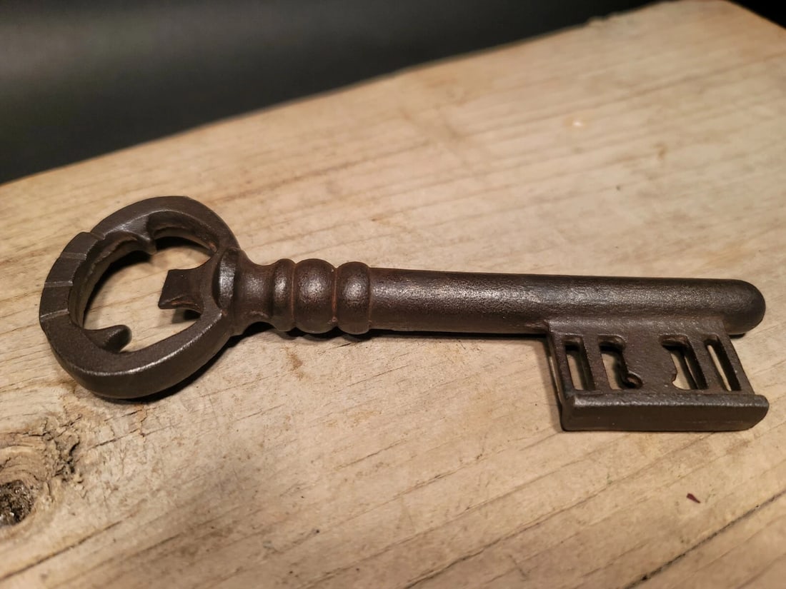 Cast Iron Large Skeleton Church Key - 9