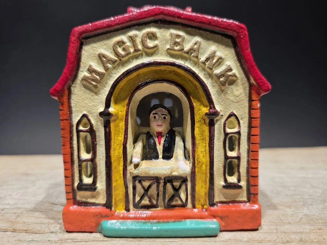 Cast Iron Magic Coin Bank - 12