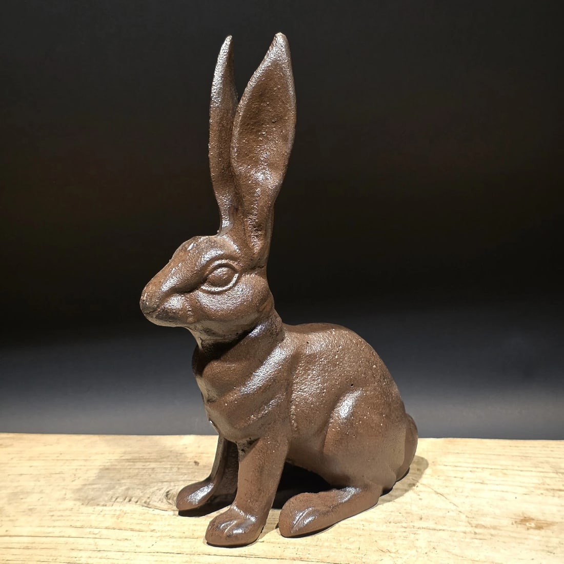 Cast Iron Rabbit Door Stop Hare Statue - 2