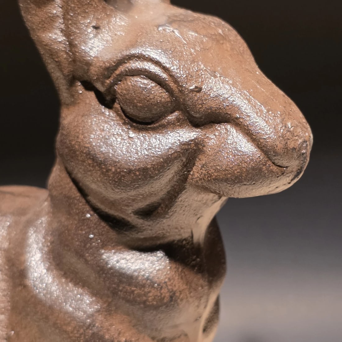 Cast Iron Rabbit Door Stop Hare Statue - 6