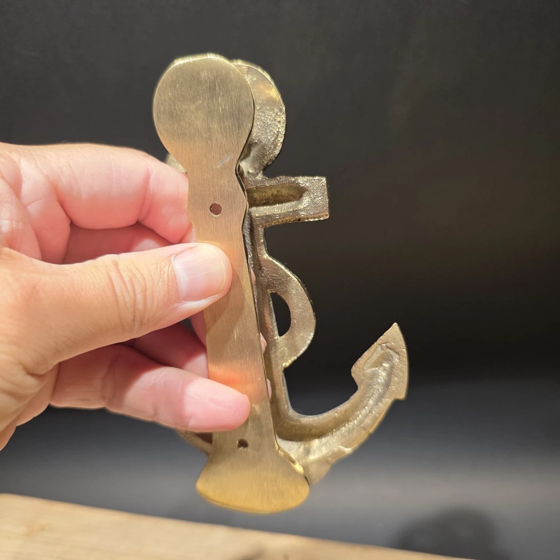 6" Brass Anchor Door Knocker - 3