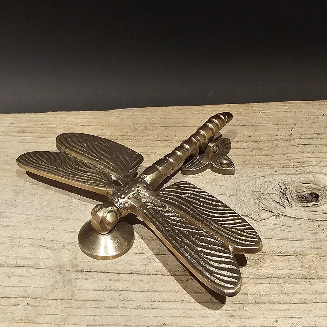 6-1/4" Brass Dragonfly Door Knocker - 9
