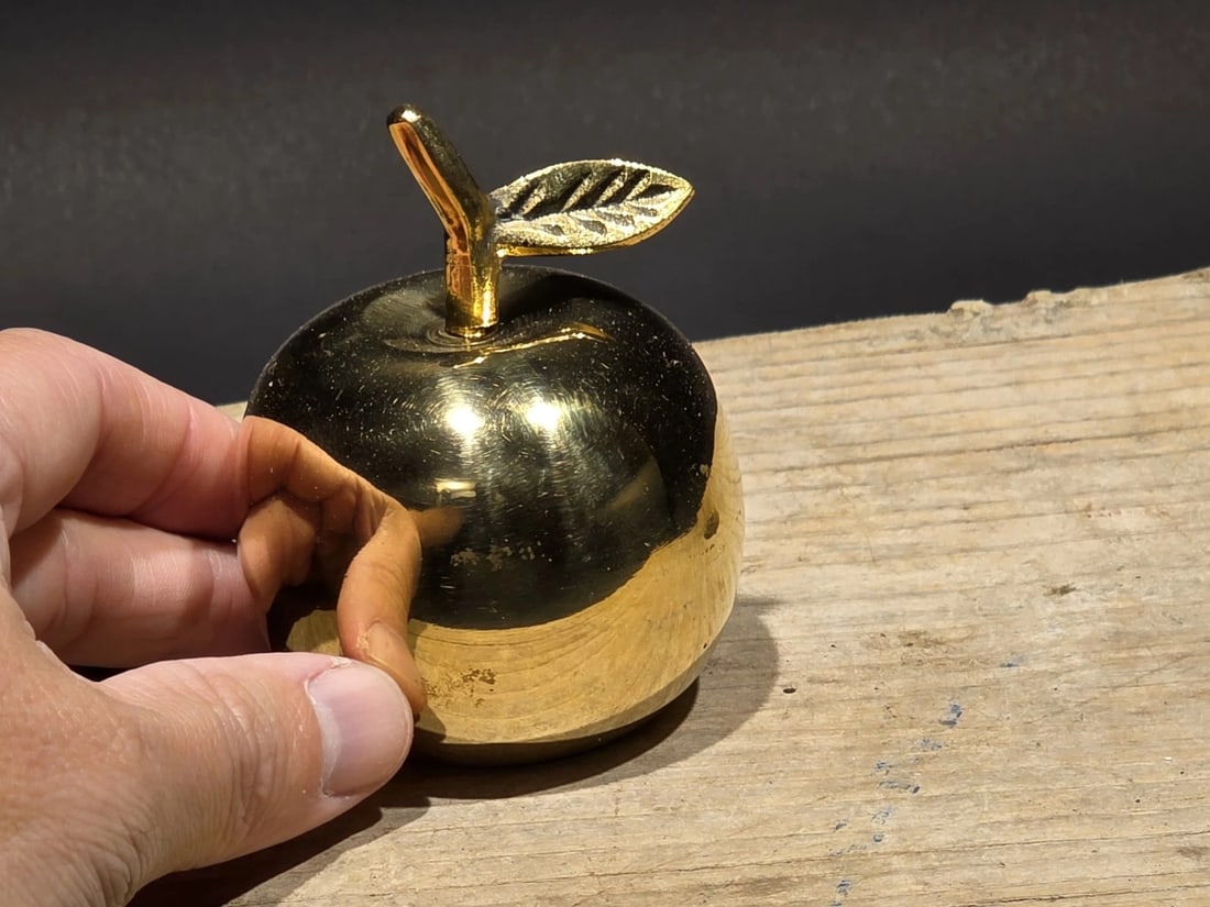 Schoolhouse Brass Apple Bell - 5