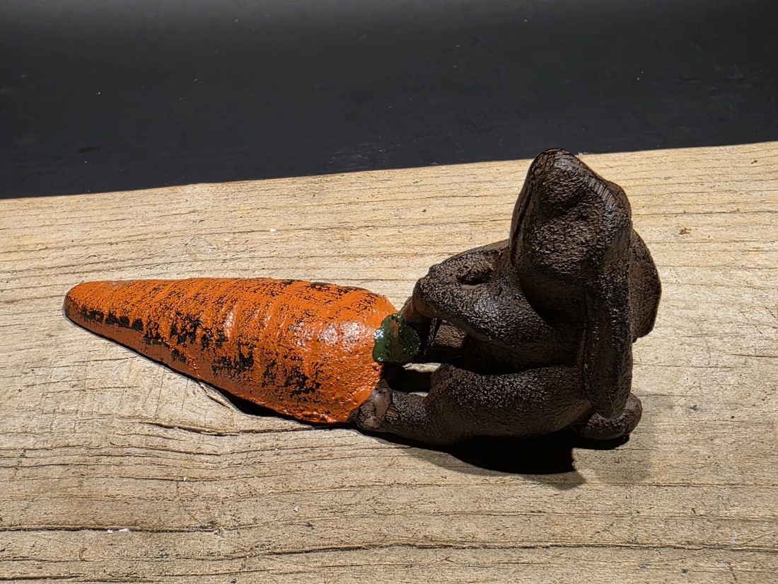 Cast Iron Door Stop Rabbit Hare Wedge - 18