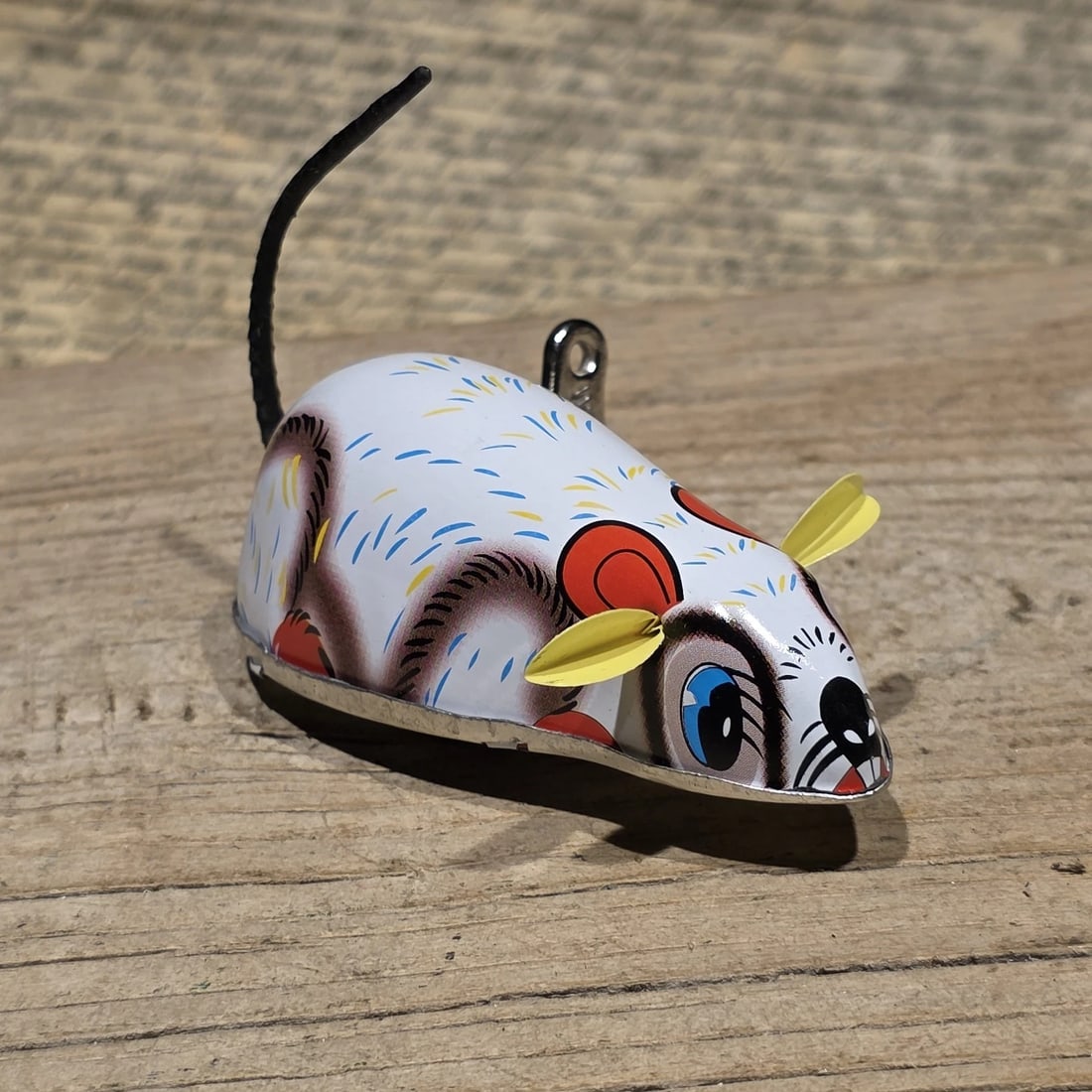 Tin Litho Mouse Toy Wind Up Mechanical Mouse - 10