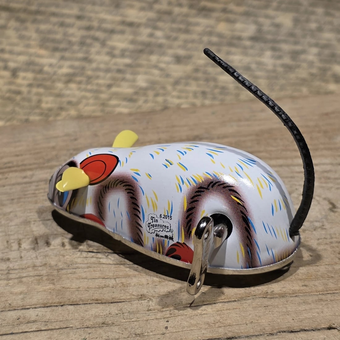 Tin Litho Mouse Toy Wind Up Mechanical Mouse - 8