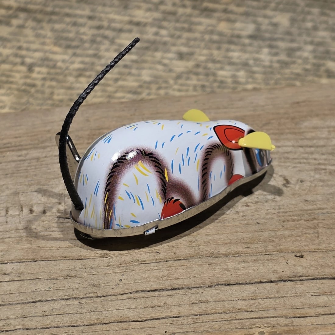 Tin Litho Mouse Toy Wind Up Mechanical Mouse - 9