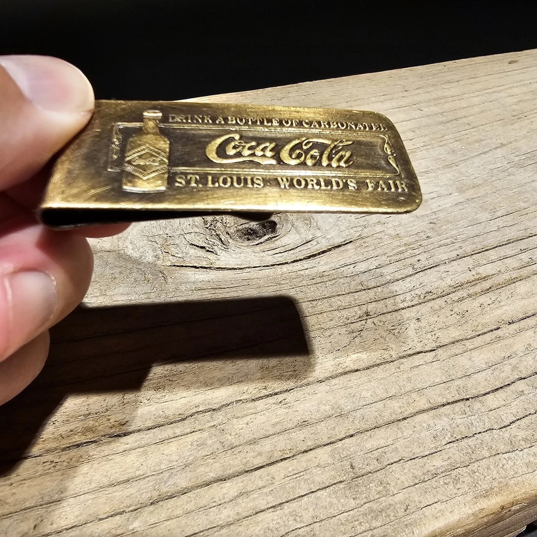 Brass Coca Cola Money Clip - 7
