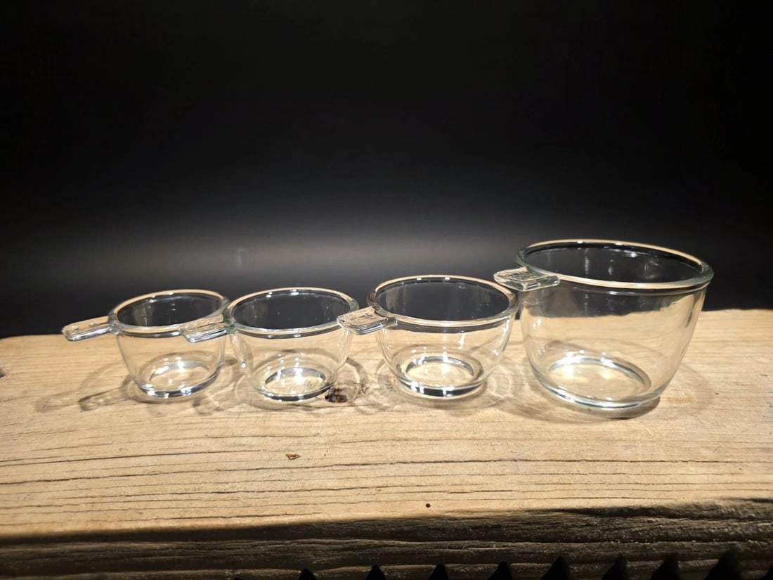 Crystal Clear Depression Glass 4pc Measuring Cup Set - 2