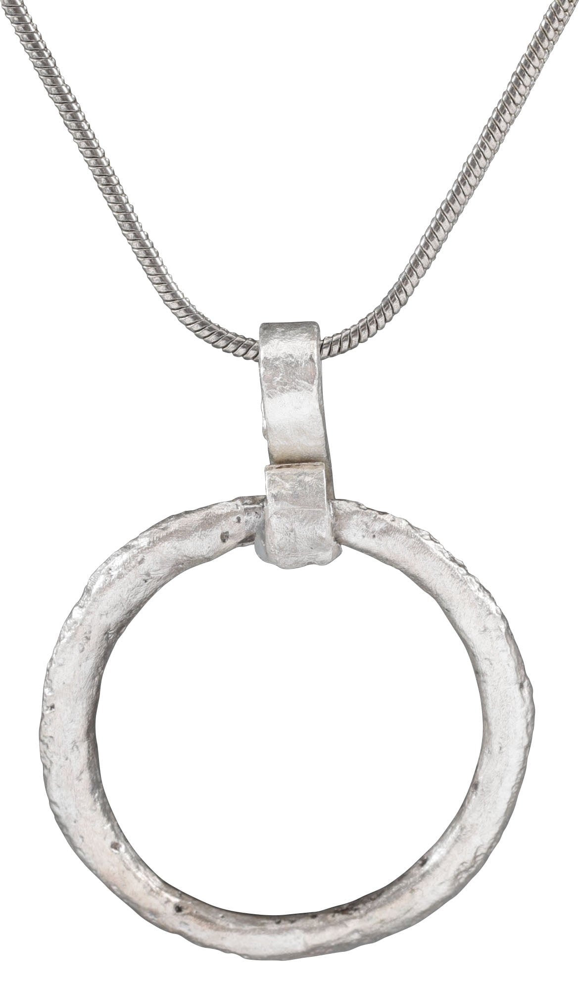CELTIC PROSPERITY RING NECKLACE, ENGLAND C.400-100 BC: Before the Roman invasion of the British Isles, rings of bronze, silver, and gold were used as a means of exchange, particularly in Ireland. Most exchanges of goods and property were conducted by bart