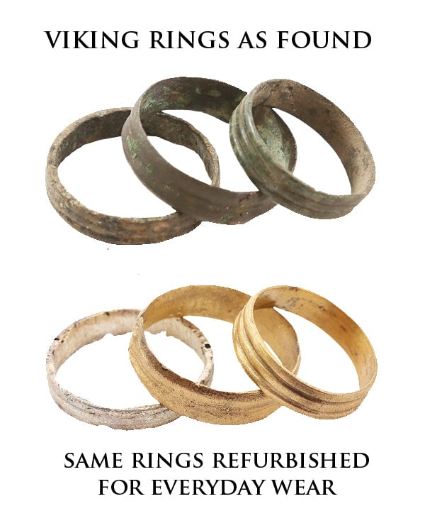 VIKING WARRIOR'S WEDDING RING, 9th-11th CENTURY AD, SIZE 11 3/4 - 4