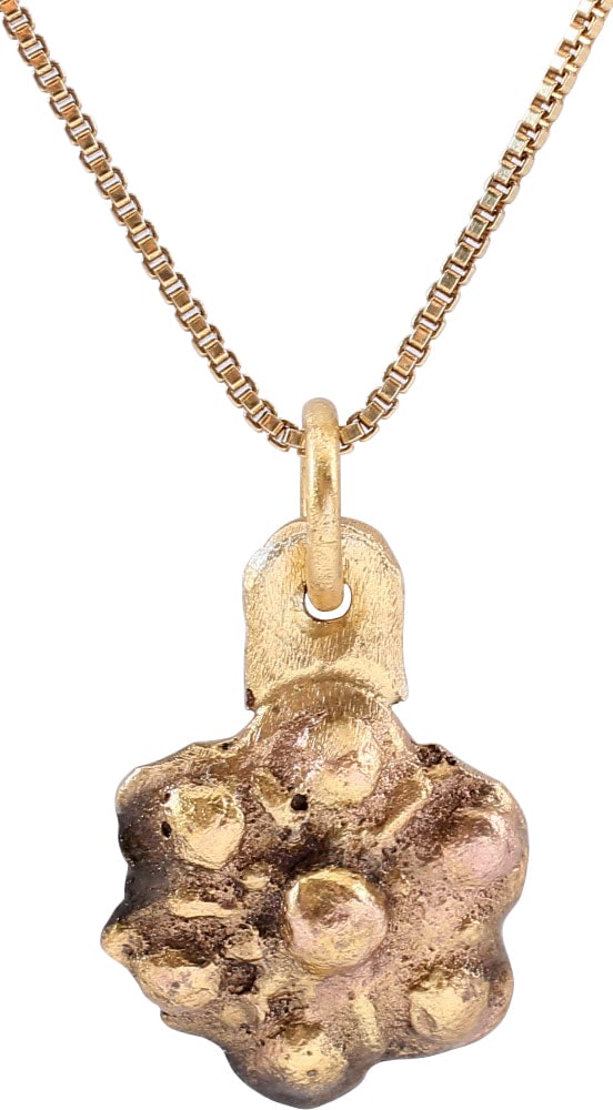 ROMAN WHEEL OF FORTUNE AMULET NECKLACE, 200-550 AD: The Wheel of Fortune (Rota Fortuna) is one of the most enduring of ancient philosophical or religious concepts. It was pivotal in Ancient Greek and Roman Paganism and smoothly transitioned into Christ
