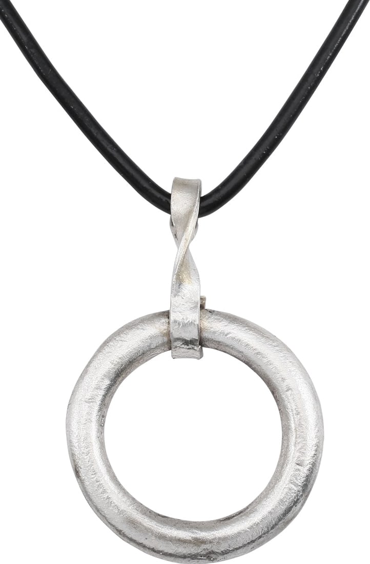 CELTIC PROSPERITY RING NECKLACE, C.400-100 BC: Before the Roman invasion of the British Isles, rings of bronze, silver, and gold were used as a means of exchange, particularly in Ireland. Most exchanges of goods and property were conducted by