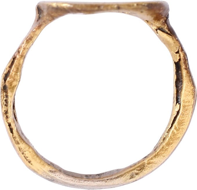 ROMAN/BYZANTINE CHRISTENING OR BAPTISM RING, C. 2ND-6TH CENTURY AD, SIZE 1/2 - 2