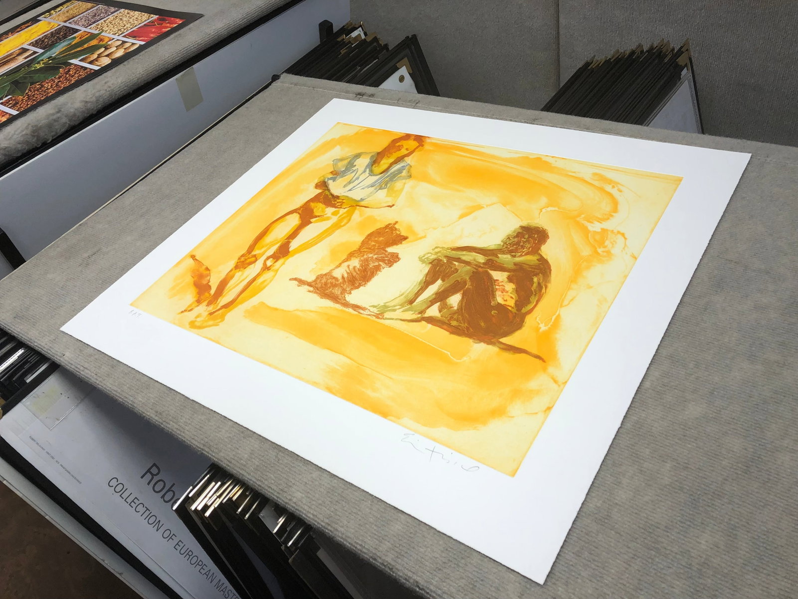 Eric Fischl - Beach Scene with Poodle - 1997 Etching - SIGNED 25.75" x 28.75" - 4