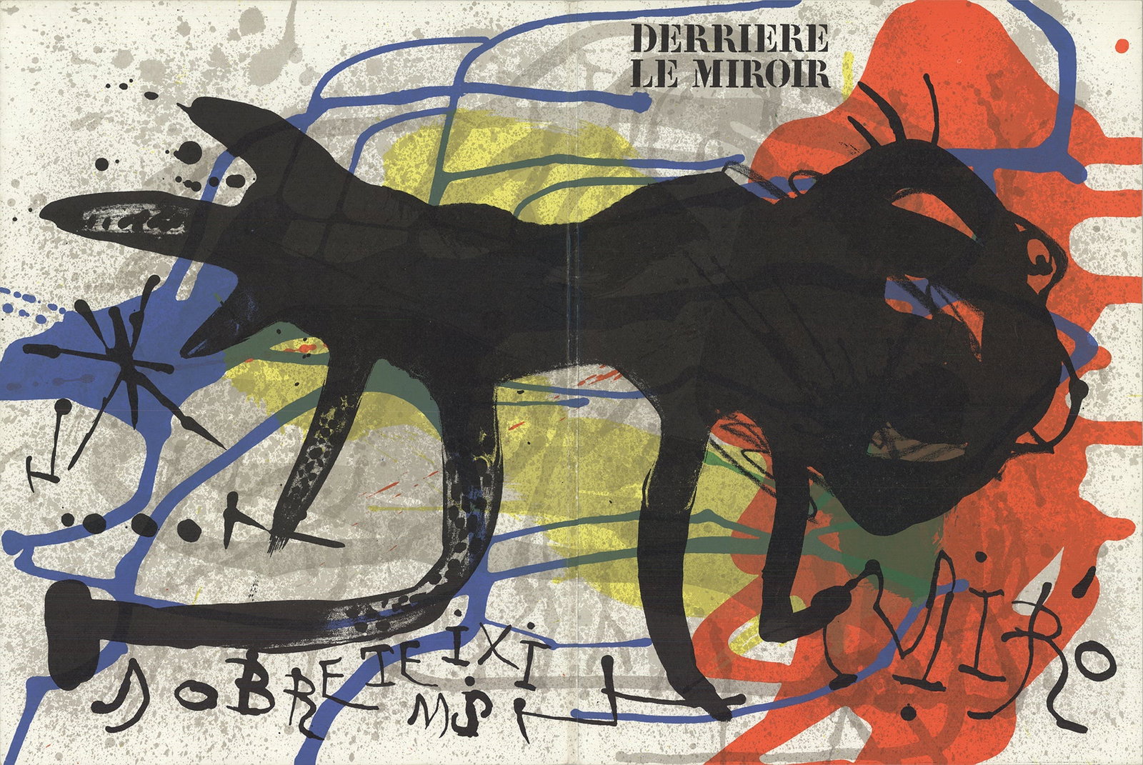 Joan Miro - DLM No. 203 Cover - 1973 Lithograph 15" x 22": DLM No. 203 Cover by Joan Miro, 1973 Unsigned Lithograph. Paper size is 15 x 22 inches, with an image size of 15 x 22 inches. The Lithograph is from an unknown edition size. and is not framed. The con