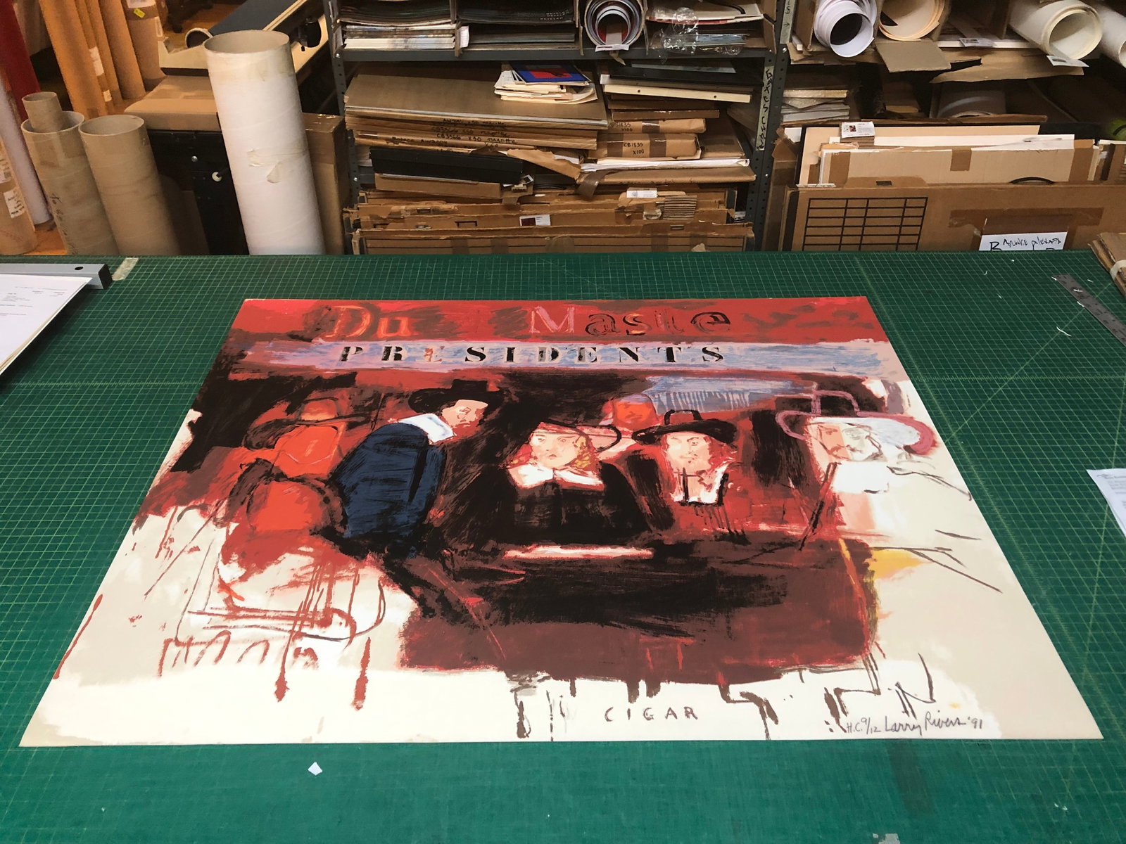 Larry Rivers - Dutch Masters - 1991 Mixed Media - SIGNED 32" x 40" - 6