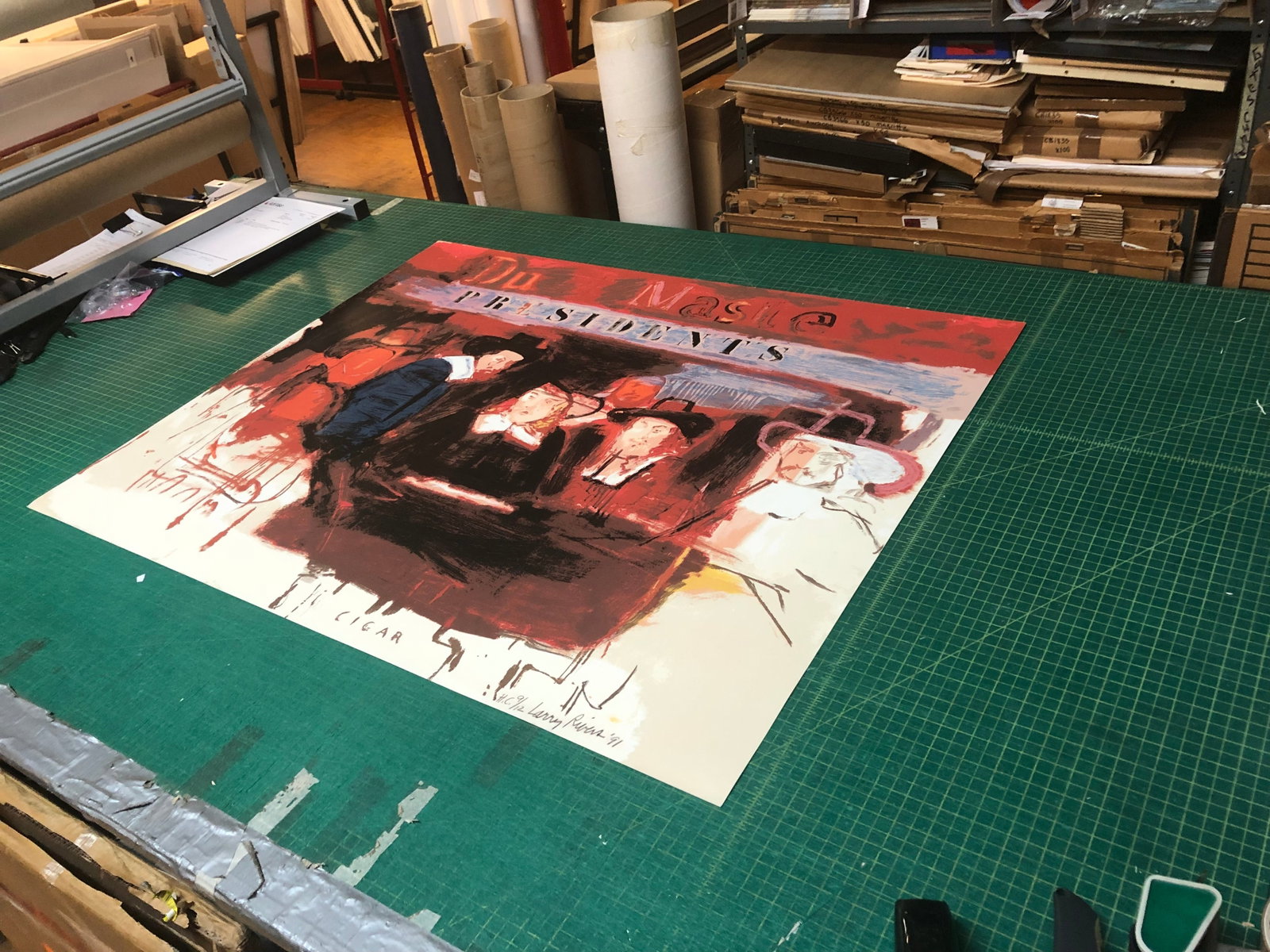 Larry Rivers - Dutch Masters - 1991 Mixed Media - SIGNED 32" x 40" - 8