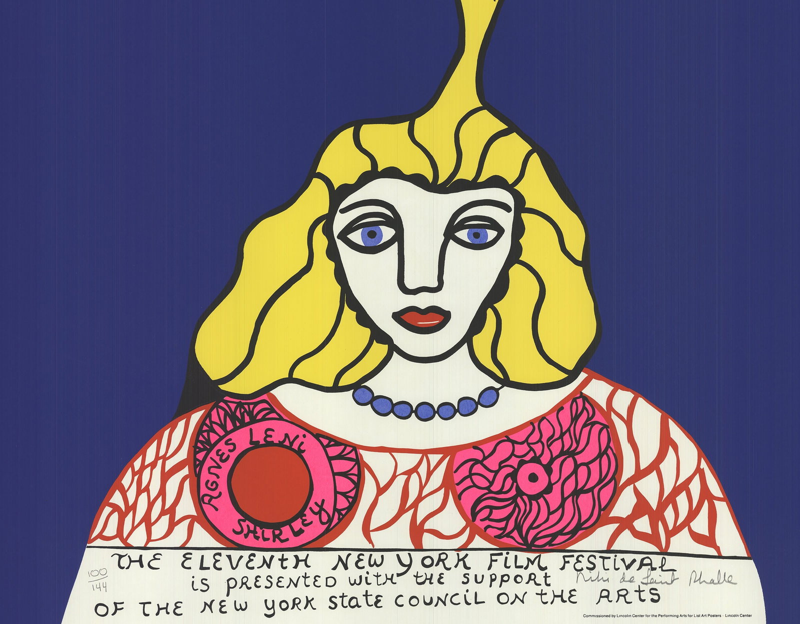 Niki de Saint Phalle - Eleventh New York Film Festival - 1973 Serigraph - SIGNED 70.25" x 37.25" - 5