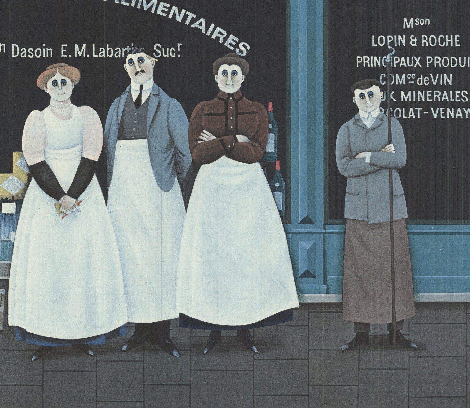 Jan Balet - Epicerie Parisienne - 1985 Lithograph - SIGNED 19.75" x 25.5" - 4