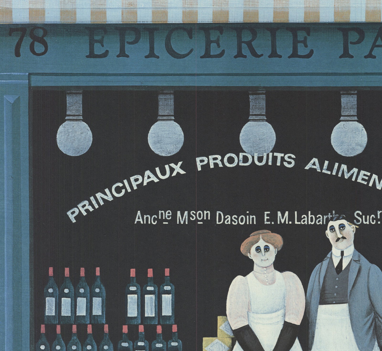 Jan Balet - Epicerie Parisienne - 1985 Lithograph - SIGNED 19.75" x 25.5" - 5