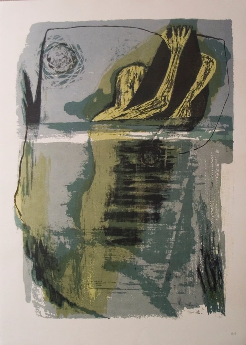 Benton Spruance - Epilogue from Moby Dick - 1968 Lithograph 22" x 16" (1 of 1)