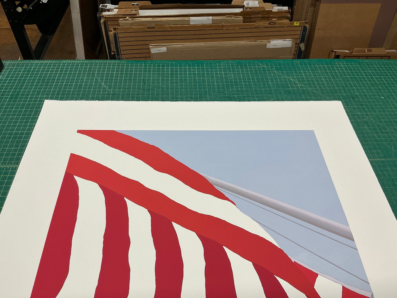 Gretchen Dow Simpson - Flags - 1991 Serigraph - SIGNED 37.5" x 30" - 9